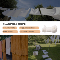 50 Feet x 1/4inch Flag Pole Halyard Rope with 4 Pieces Flag Pole Hook Clips,Outdoor Flagpole Accessories Compatible. 