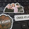 25 pcs CHASE ATLANTIC sticker pack based on chase Atlantic popular music boy band trendy cool aesthetic stickers perfect for journaling, diaries, skateboards, guitars, laptops  music spotify music artists music taste. 