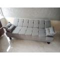 Sofa CumBed Imported Jute Fabric Grey Colour office, diningroom,room customize. 