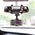 360 Degree Rotation Car Rearview Mirror Mount Mobile Phone Stand Bracket Holder. 