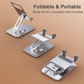 Office Shop Home Essentials iPad Stand for Desk, 360° Rotating iPad Stand, Foldable Aluminum Tablet Stand, Adjustable Holder for Pad All Smartphones. 