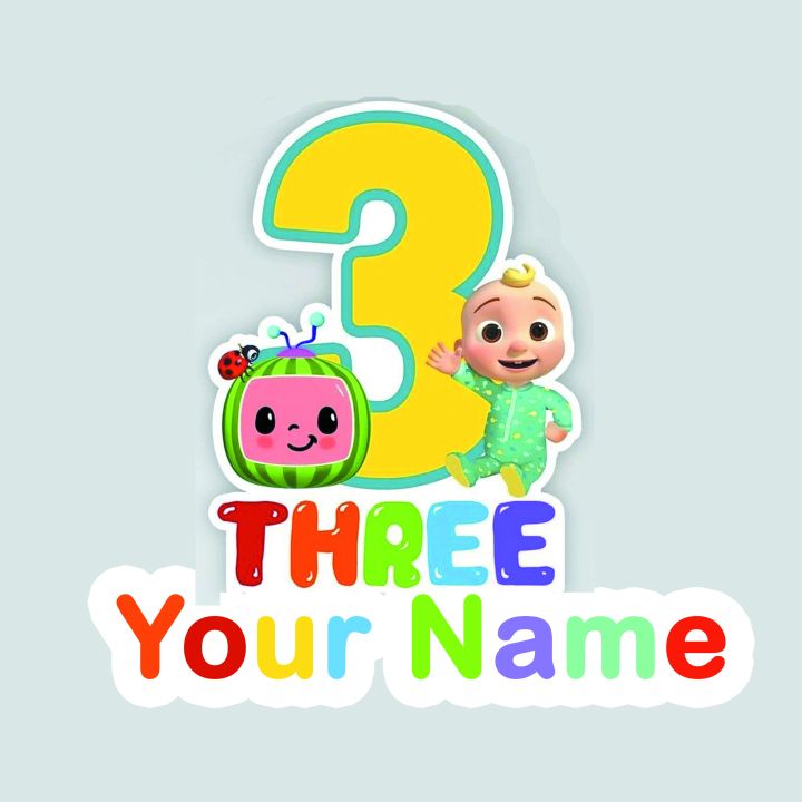 Customize birthday, cocomelon custom Karachi decor Toppers cake Topper for birthday Party  Celebration Customized Cake Topper Cocomelon Theme topper for Birthday Party Celebration & Cake Decoration 2