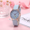 Stylish Small Dial Sky Blue Watch for Girls Trendy Leather Watch For Women New Fashion Watch For Ladies. 