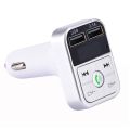 Bluetooth-compatible FM Tran_s_mitter Hands Free Car Kit Car Styling MP3 Music Player TF Flash Music 5V 2.1A USB Charger 12V-24V. 