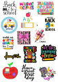 Back To School Stickers For Teachers And Students  Welcome To Class Stickers  Teacher Reward Stickers  For Class Room Decoration Notebooks  And  Desks  15  Pieces of Aesthetic  Stickers    Best Quality 2  Inch Adhesives Girls And Boys Vibes. 