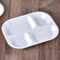 White Multi-Section Melamine Serving Plate. 