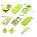 12 PCS Nicer Dicer Cutter Vegetable Chopper Vegetable Cutter Machine Speedy Salad Salad Slicer Cutter Vegetable Salad Cutter Fruit Peeler  Graters Peelers Slicers Kitchen Gadget. 