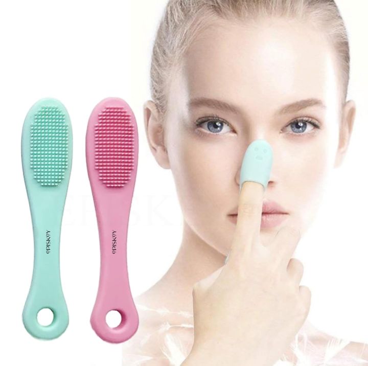 Silicone Face Cleaner Blackhead Remover Brush Cleanser Nose Pore Brush Finger Scrubber Tool Facial Skin Cleaner Massage Brush