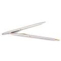 1pc Metal Ballpoint Pen Stationery Stainless Steel Rod Rotating Pen Ballpen. 