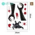 Peel Stick Car Decal Spooky Halloween Window Stickers Easy to Apply Handprint Footprint Design for Car Home Decor Perfect for Halloween Party Unique Scary Car Sticker. 