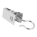 Drapery Rings-200 * Stainless Steel Curtain Clips with Hooks-Silver. 