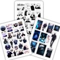 Pack of 3 Satoru Gojo Sticker Sheets Set (UNCUT) for Journal Scrapbook Phone Cover Laptop Notebook. 