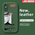 JIUMOO For iPhone X iPhone Xs Case Fashion Simple Boy Thin New Design Leather Soft Back Cover Camera Protect Cases Shockproof Casing. 