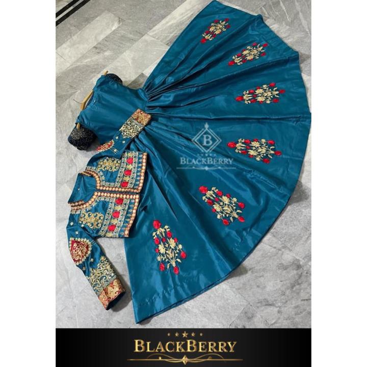 Stylish Separate Embroidered Koti with Maxi Style Dress For 14th August - Independence Day Dress For Women (2 Piece Suit/Koti+Maxi) 14th August Dress For Girls (Most Demanding/New Arrival)