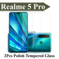 2 Pack Realme 5 Pro Tempered Polish Glass Screen Protector Premium Quality For Realme 5 Pro. 