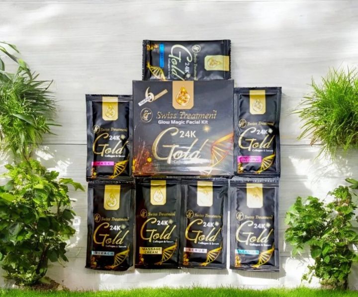 Swiss Treatment 24K Gold Glow Magic Facial Kit 7 pack