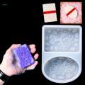 Silicone Soap Mould Homemade for Soap Making Supplies Pattern Art Soap Mold. 