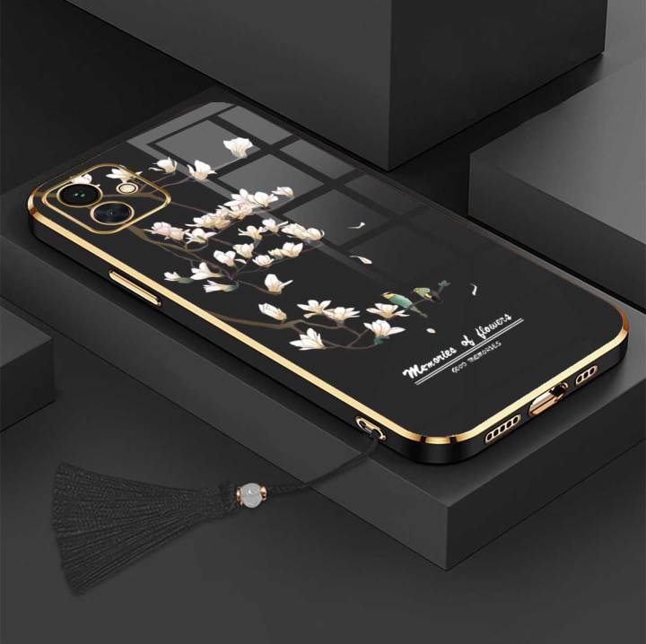 Casing%20For%20Samsung%20A04%20A04E%20samsung%20A05%20Luxury%20Beautiful%20mapies%20with%20flower%20Camera%20Protection%20Phone%20Case%20Plating%20Edges%20Silicone%20Soft%20Cover%20With%20Free%20Lanyard%20-%20Image%202