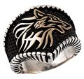 Wholesale Hip Hop Mens Gold Signet Rings Fashion Punk Classic Domineering Wolf Head Trendy Men's Ring. 