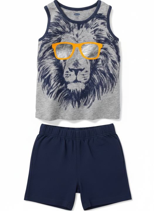 Lion T-shirt and shorts For Kids Summer