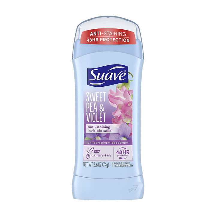 Suave Sweet Pea & Violet Invisible Solid Antiperspirant Deodorant Stick 74g