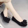 【Miga Plaza】New New Arrival Old Beijing Cloth Shoes Women's Thin Shoes Black Work Shoes Gommino Flat Shoes Lazy Shoes Slip-on. 