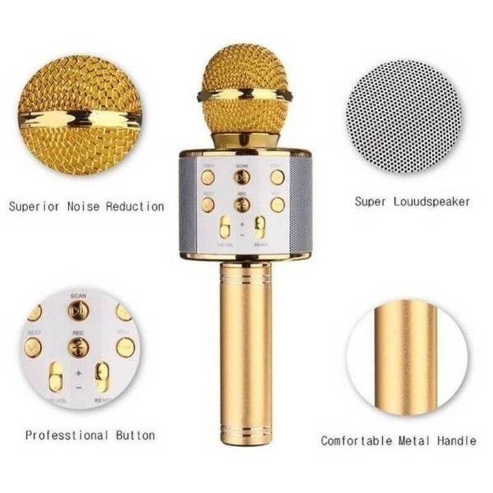 TRONICMASTER Wireless Karaoke Microphone Bluetooth, 3 in 1 Wireless Portable Handheld Mic Karaoke Machine for Christmas Home Birthday Party, Voice Disguiser Karaoke Microphone for Kids