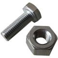 3/8"  x 3/4" white galvanised nut bolt 50 pieces. 