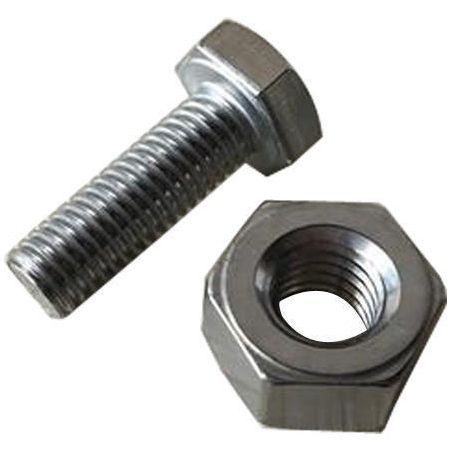 3/8"  x 3/4" white galvanised nut bolt 50 pieces