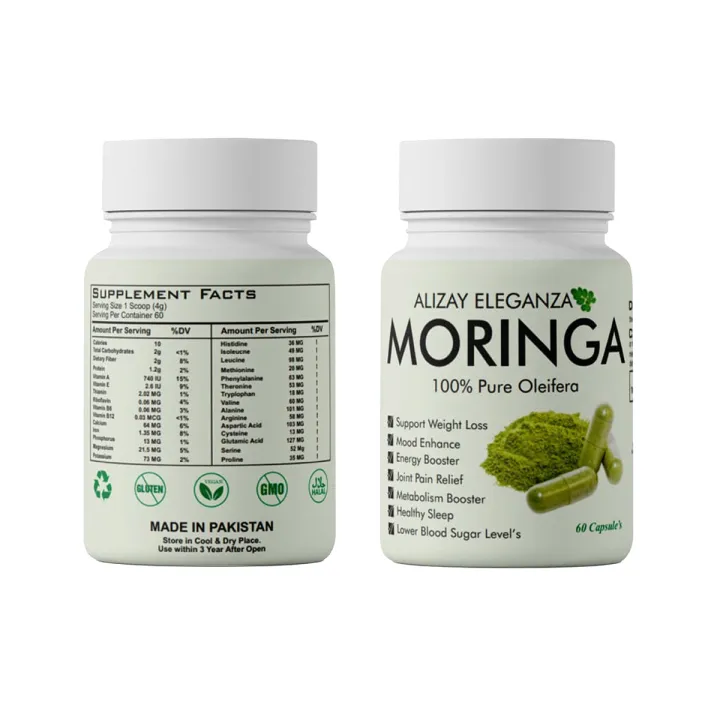 Pure Moringa Oleifera Pure Leaf Extract (Pack Of 2) 120 Count | Daraz.pk