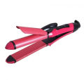 Women's and Men's 2 in 1 Straightener Curler, Hair Styling Tools Hair Curler and Straightener Corded Electric Beauty Set with Free Wooden Design Comb  Nova Professional 2 In 1 Hair Straightener & Curler Women Hair Styler Hair Beauty Set. 
