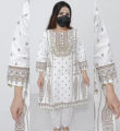 Trendy New Designs Stylish Stitched Linen Fabric Printed 3P with Handmade Work Elegant & Stylish  for Women Ladies and Girls. 