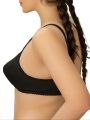 Bebelle, Basic Cotton, Bra for girls and women, Casual Bra, Blended Fabric Bra, Black, B Cup. 