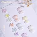 RS NAIL Korea 3D Jelly Gel Stereo Adhesive Nail Polish Gel 6 Colors Candy Macaroon UV Nail Art Solid Gel for Manicure Art Design. 