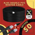 50  Meter High Quality Double PVC Network cable LAN Cable Ethernet Cable Fast Patch Lead Networking Cat6 For Modem Rooter to Laptop And PC Computers Cat6 Black Color. 