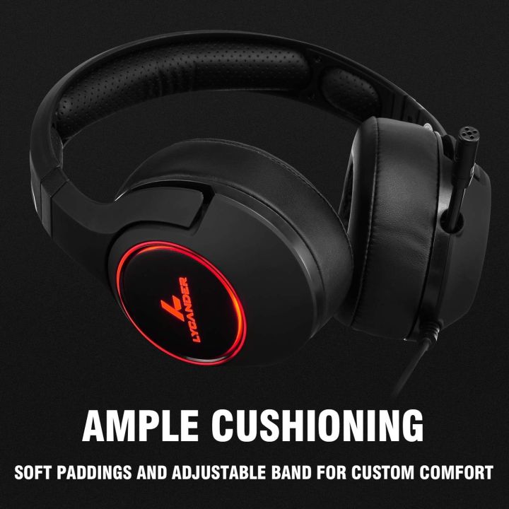Lycander%20Gaming%20Headset%20with%20Microphone%20LED%20Light,%203.5mm%20input%20Jack%20With%20RGB%20%20USB%20Headset%20with%20Detachable%20Microphone,%20Hybrid%203.5mm%20Audio%20Jack%20&%20USB%20input,%20Sturdy%20Metal%20Build,%20Wide%20Compatibility%20-%20Suitable%20for%20Conference%20Calls,%20Music,%20Movies%20and%20Gaming%20-%20Image%205