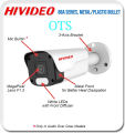 HiVideo 2MP Full Color Bullet CCTV Cameras with Colorful Night View - Available in 2 or 4 Camera Sets. 