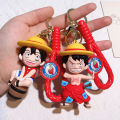 One Piece Keychains Anime Monkey D. Luffy Tony Chopper Roronoa Zoro Cartoon Character Key Chains Keyring Doll Bag Pendent. 