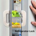 1pcs Multi-Function Safety Lock for Refrigerator & Cabinet Doors | New Household Refrigerator Lock Freezer Door Lock Toddler Children's Cabinet Safety Lock Baby Anti-Pinching Safety For Baby | Durable Plastic, Hardware Accessory. 