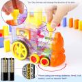 Domino Set Up Train, Domino Train Toy Blocks Set with Lights and Sounds, Creative Gifts for Kids. 