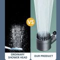 High-pressure Shower Head 3-mode Adjustable Spray with Massage Brush Filter Rain Shower Faucet Bathroom Accessories_ portable handled shower with filter and ON/OFF SWITCH. 