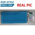 Silicone Pencil Box Attached to a Scented Character Pen Case Pencil Bag, Storage Pouch - Blue. 