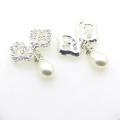 Metal decorative buckle 30X37MM 5pcs/box beautiful crystal romantic love Gift box clothing accessory pendant DIY small jewelry. 