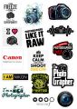 Photographers Mix Stickers Pack 15Pcs For Laptop Desk Notebooks Mobile Covers Stickers. 
