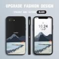 Jizetin for Realme C2 Case Mount Fuji Design Side Design Phone Case Square Edge Pattern Liquid Silicone Cases Full Cover Camera Shockproof Protective Case. 