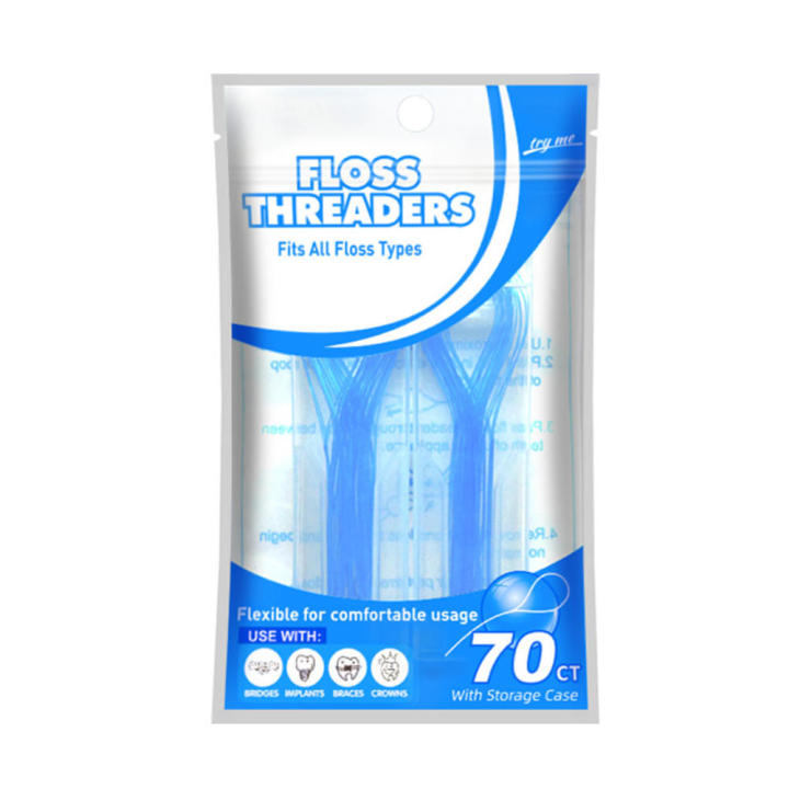 Dental sleeve device Floss Threaders Convenient For orthodontic use 35 Count Braces Special Reusable Bridges for Orthodontic