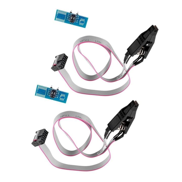 2X SOIC8 SOP8 Flash Chip IC Test Clips Socket Adapter Programmer BIOS/24/25/93