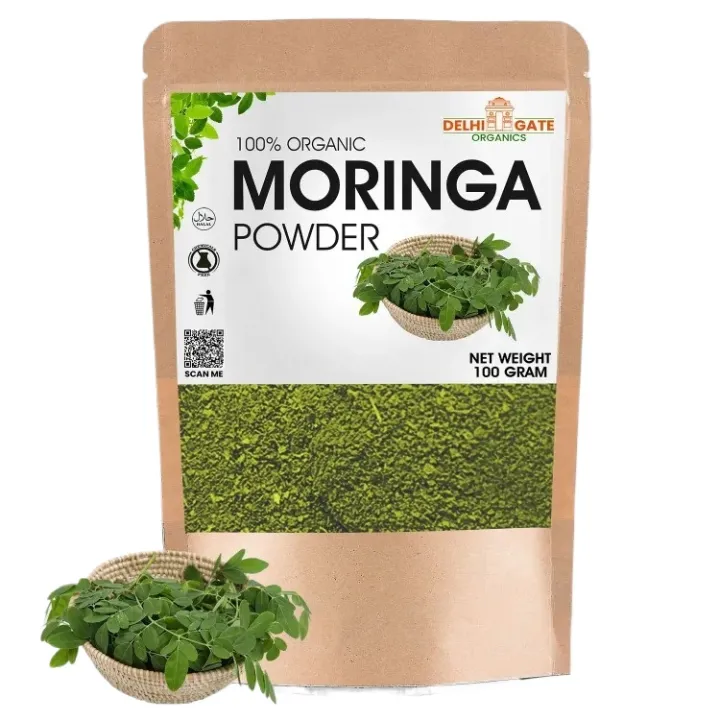 Organic Moringa Leaf Fine Powder 100 g | Daraz.pk