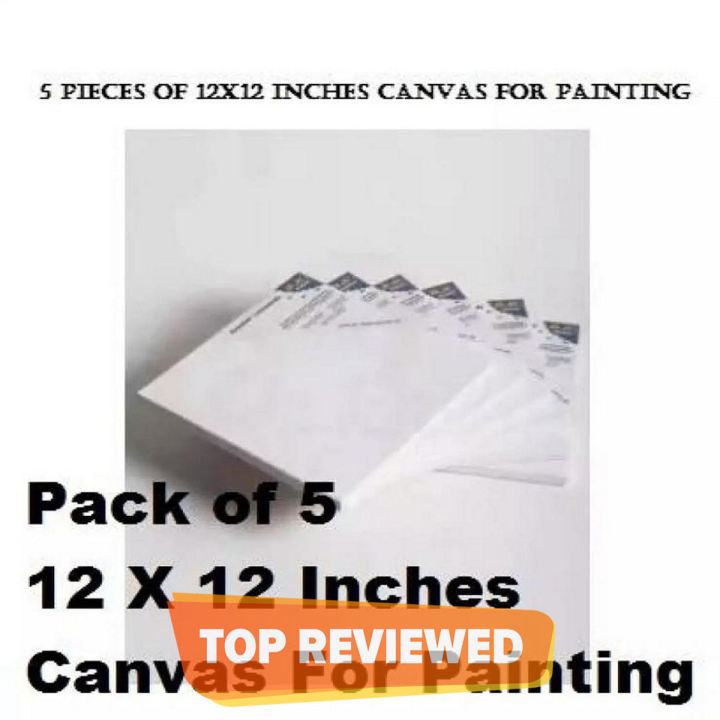 5 Pieces Of 12 X 12 Inches Canvas For Painting | Daraz.pk