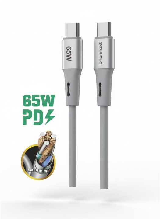 Phonnext%20-%2065W%20-%20PD%20Fast%20Charging%20Type-C%20to%20Type-C%20Soft%20Silicone%20Data%20Cable%20-%20%20High%20Speed%20PD%20Fast%20Cable%20for%20Laptops,%20MacBooks,%20Samsung%20&%20iPhones%20%E2%80%93%20PN-PD03%20-%20Image%202